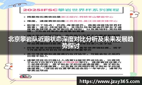 北京攀岩队近期状态深度对比分析及未来发展趋势探讨